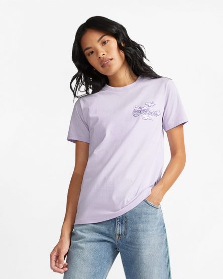 T-Shirts Dama Converse Dreamer Grafice Violet | RO QEXPT629